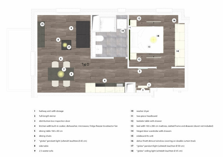 Urban Base Wiesbaden Apartment Grundriss