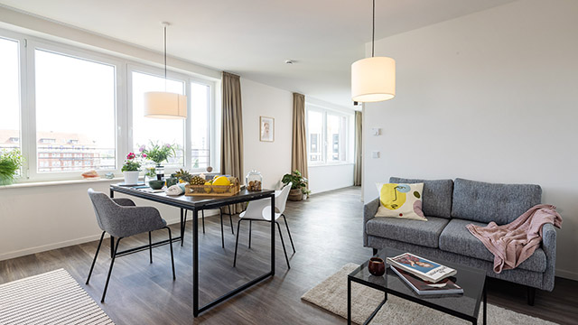 Urban Base Hamburg Apartment Premium Esszimmer